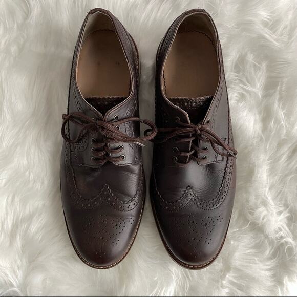 House of Hounds | Mens Brown Leather Oxford Wingtips Shoe London England Classic - Picture 2 of 11